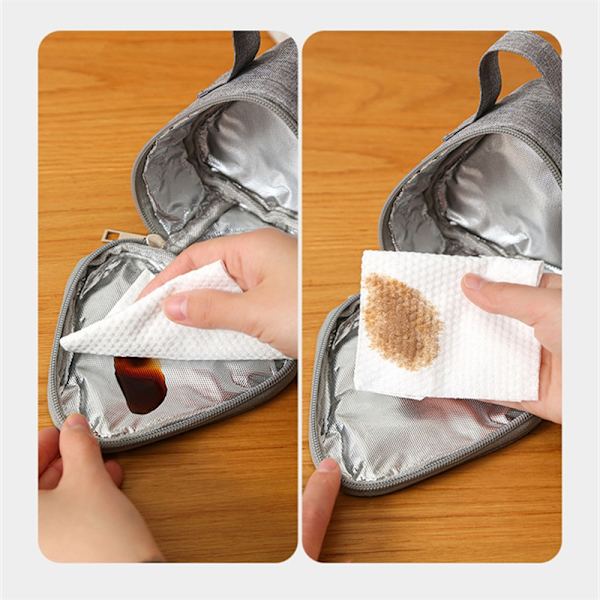 Isolering Thermal Små triangulära Rice Ball Lunchbox Väskor marinblå 13,5*7*13cm gray