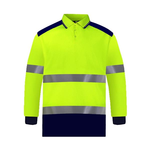 Tvåfärgad säkerhetspikétröja Reflextröja med hög synlighet green medium orange medium