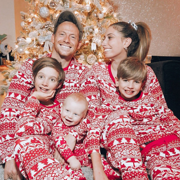 Julpyjamasset Familjematchande kläder Sovkläder red father l mother xl
