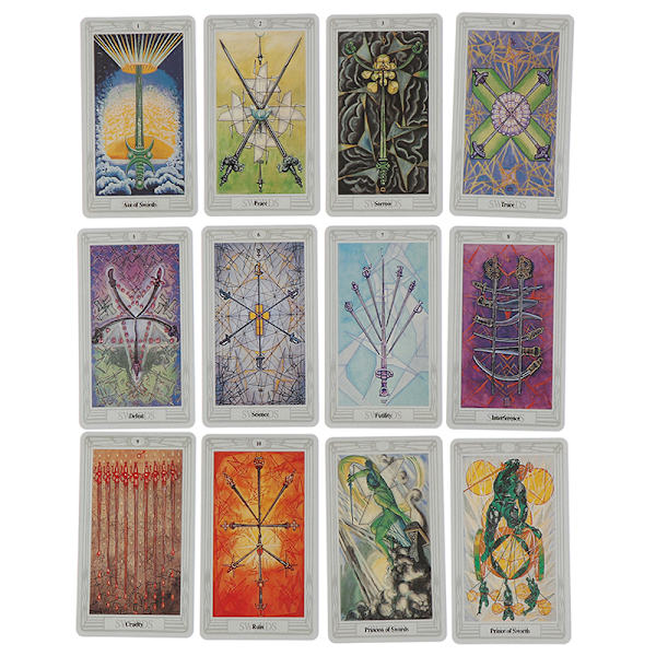 78 Kort Egyptisk mytspådom Aleister Crowley Thoth Tarot Flerfärgad en one size