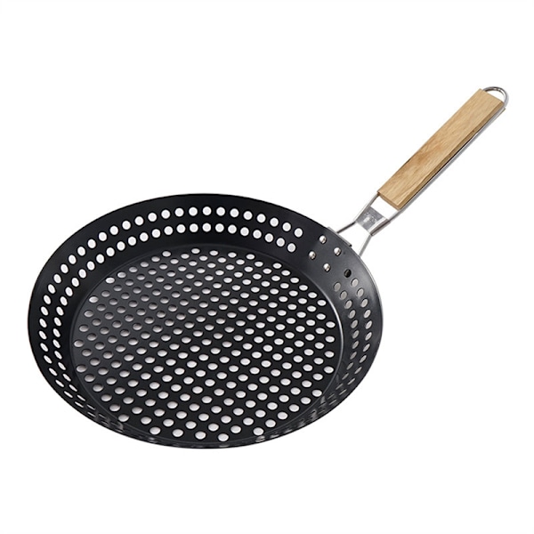 Rund Grillbricka Perforerad Grill Grillbricka Stekpanna