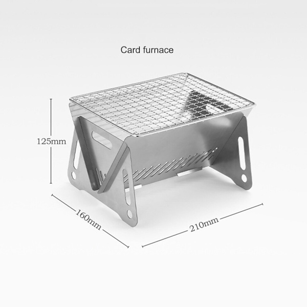 Bärbar vikbar Mesh Vedspis Mini Grill 1st