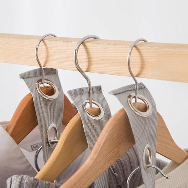 4 STK Closet Hanger Connector Extender, Grå