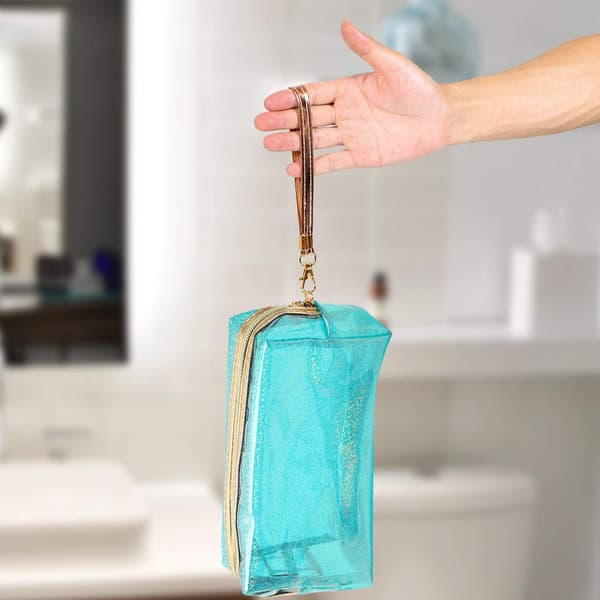 Vattentäta förvaringsväskor, transparent PVC-necessär med dragkedja style4 style2