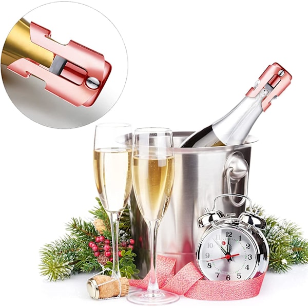 2 st champagneflaskproppar, läckagesäkra champagneproppar