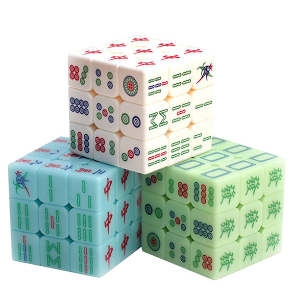 5,6 cm Mahjong Speed ​​Magic Cube Pussel Luminous Rotation Cubos M A7 A7