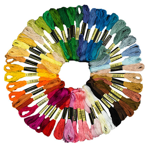 50st dockor broderigarn / moulinegarn - multifärg