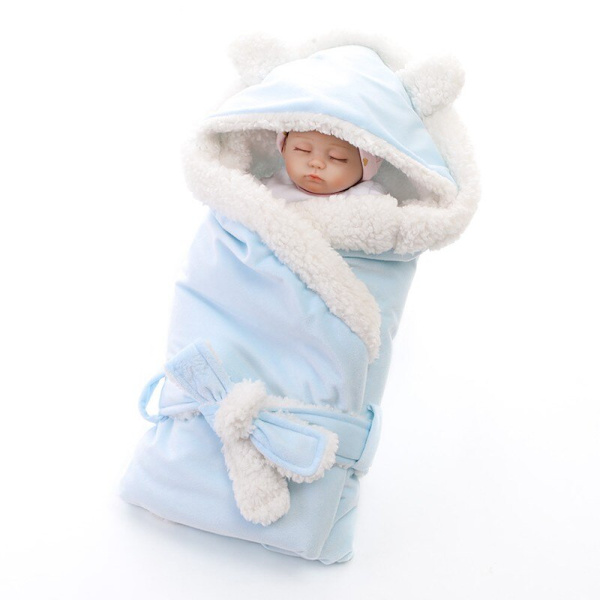 Varm sammat baby sängkläder i set blue yellow