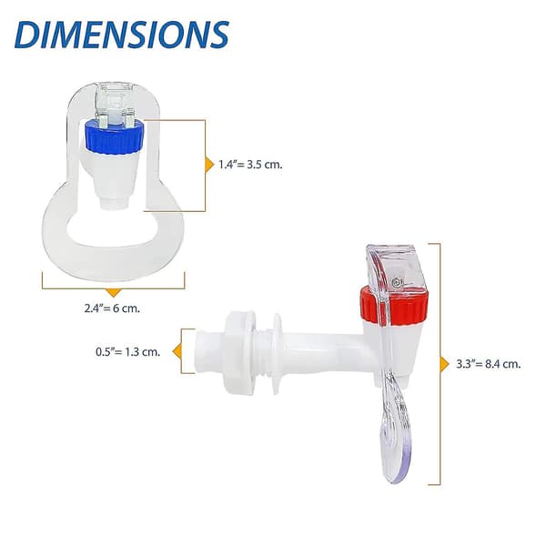 2st vattendispenserkran - kall- och varmvattentapp