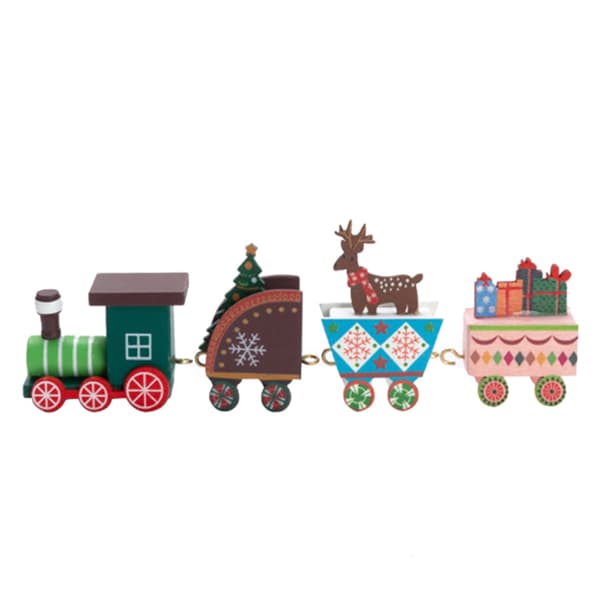 1:a Dockhus jul trä färgglada julklappsutställningar Vit Green