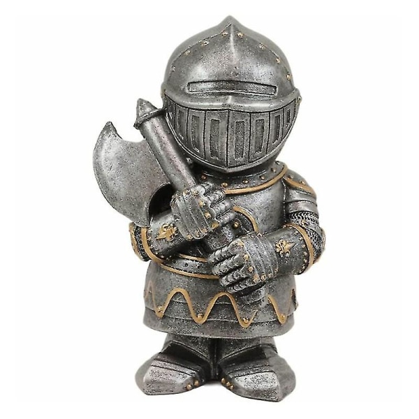 Medeltida Guard Armor Knight Resin Staty Heminredning