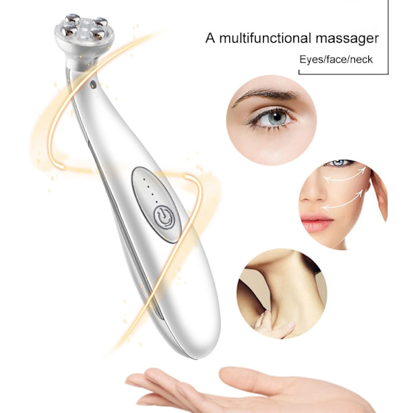 Eye Massager med värme och LED Photon RF Radio Frequency vit 198*76*45mm