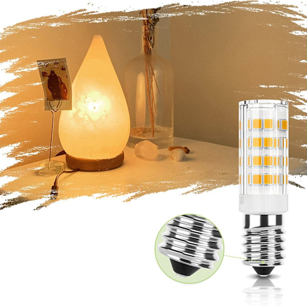 6 ST E14 LED-lampa 4W Ersättningslampa 40W 6000K Kylskåpslampa varmt ljus