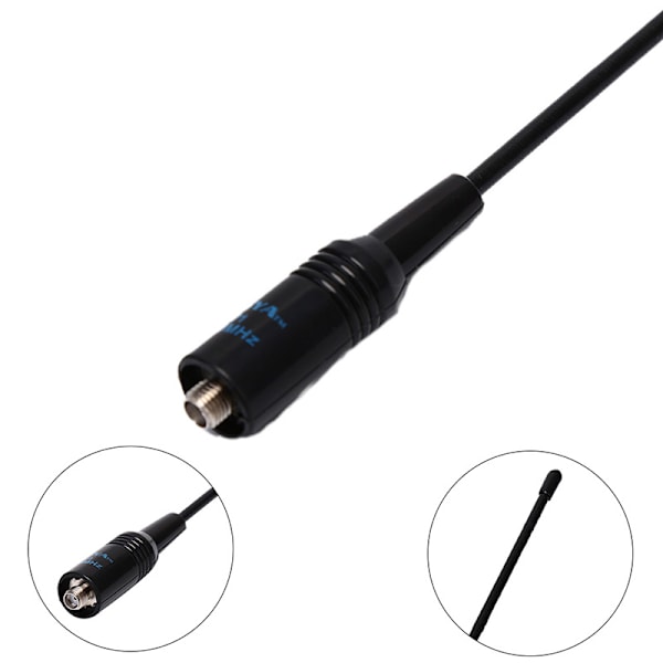 NA-771 SMA-Hona Dual Band 10W antenn för Baofeng UV5R UV-82 Svart one size