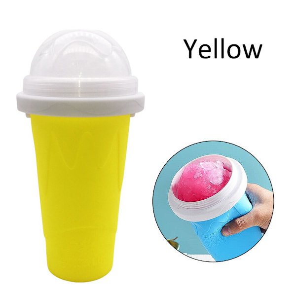 Smoothiekopp Silikon Hemlagad Glaskopp blå yellow