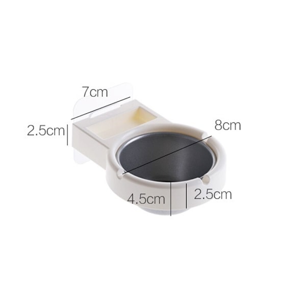 Rostfri väggmonterad spikrumpa vit 7*8*4,5cm white