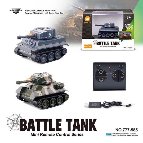 Fjärrkontroll Small Tank RC Crawler Driving Chariot leksak typ-D