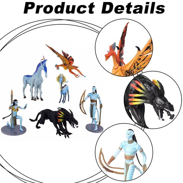 Avatar figur set anime actionfigur set prydnad dekoration 6 st