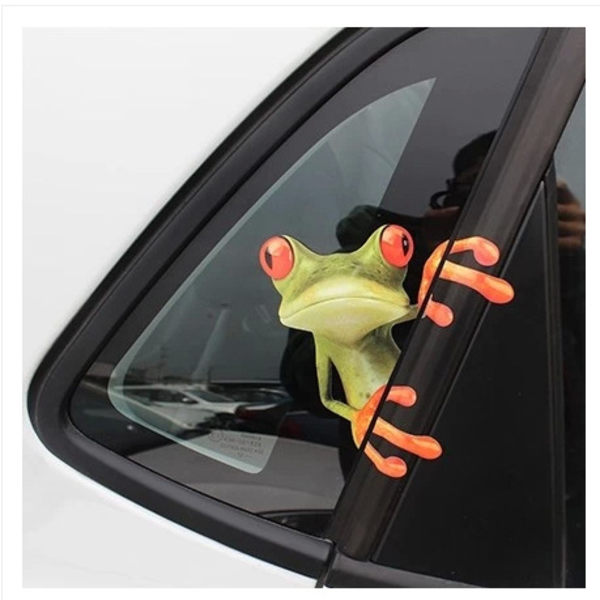 3D Frog Pio Intressant bildekal Fönsterlastbilsdekal