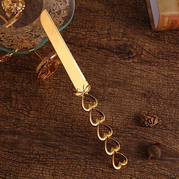 2:a/ Set Heart Shape Handtag Cake ter Shovel Server Set Guld