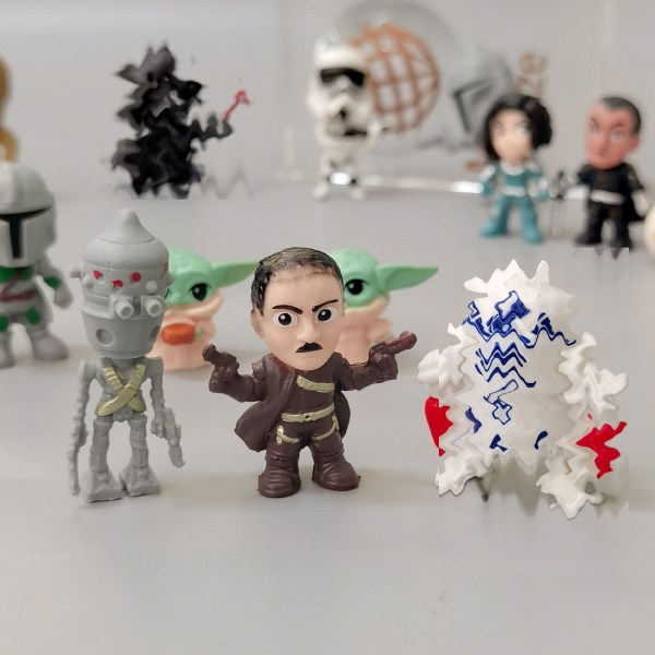 14 st Star Wars figur 1,18-1,77 tum Yoda dockleksak Svart