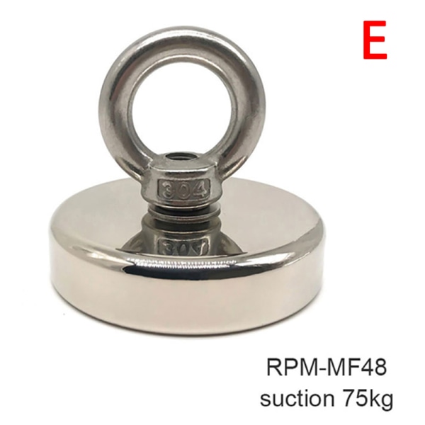 Magnetisk krok Stark absorptionsmagnet för fiskelyft sug 19kg suction 75kg