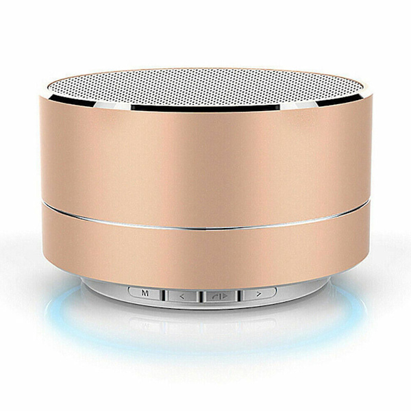 Mini Bärbar Bluetooth -högtalare Trådlös Super Bass Handsfree guld