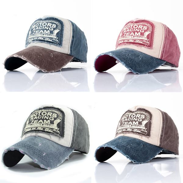 Unisex män kvinnor Cap Cap Vinröd