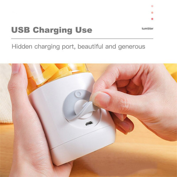 Mini Bärbar Juicer USB Electric Frukt Smoothie Blender grön 12*7,5cm white