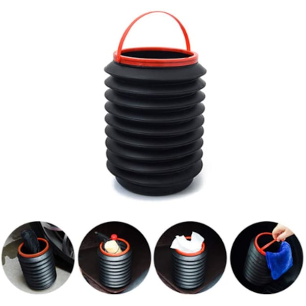 Magic Bucket Vikbar soptunna Bil Multifunktionell Teleskop