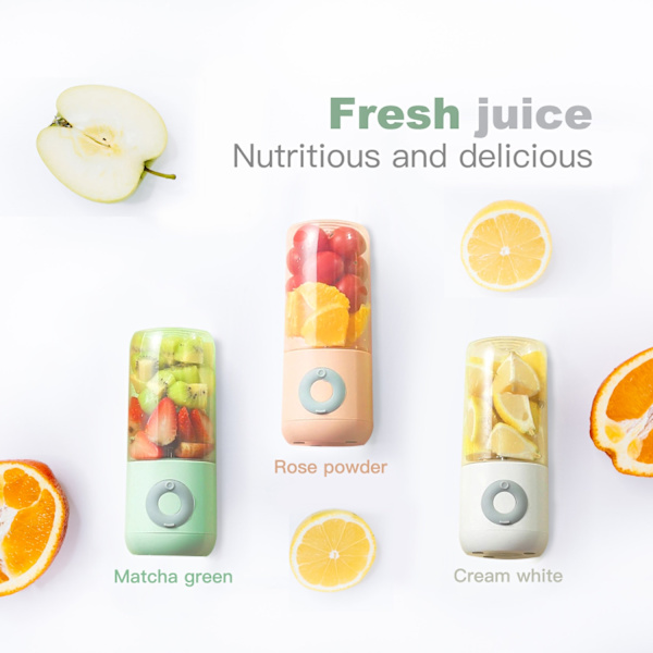 Mini Bärbar Juicer USB Electric Frukt Smoothie Blender grön 12*7,5cm white