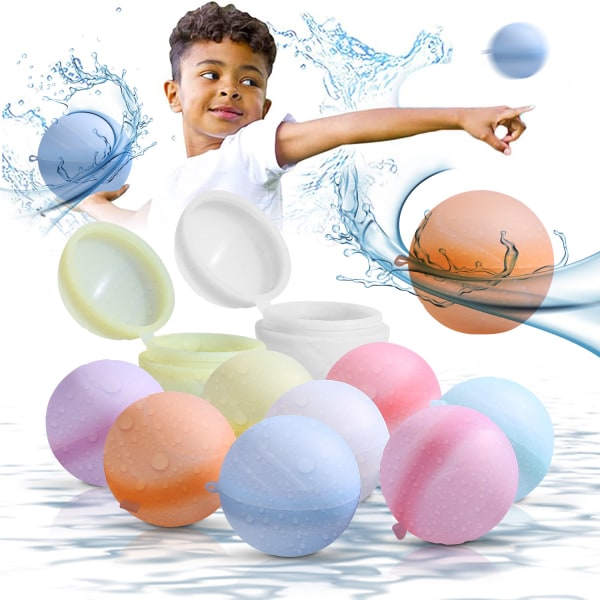 Silikon Vattenballonger Vattenstänkbollar Roliga vatteninjektionsleksaker 12st Set 12st