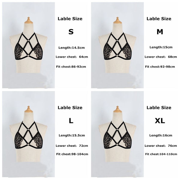 Sexig Bandage BH Bälte Underkläder Bursele STYLE1 XL