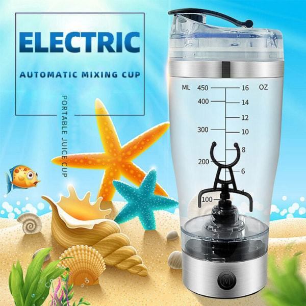 Bärbar elektrisk mixer av proteinpulvershakerflaskmixer batteri 600ml usb 600ml