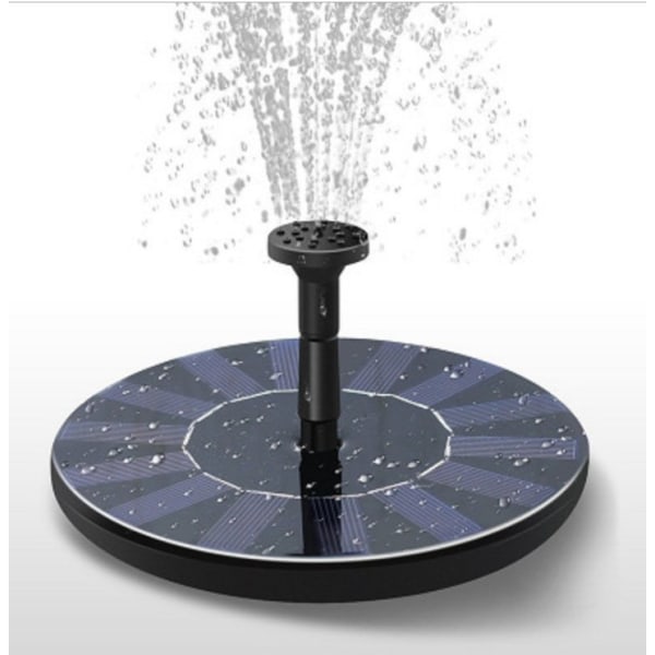Solar vattenfontän 13cm svart