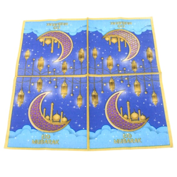 20:a/pack Eid Mubarak Ramadan Dekorationspapper Servett Muslim C C