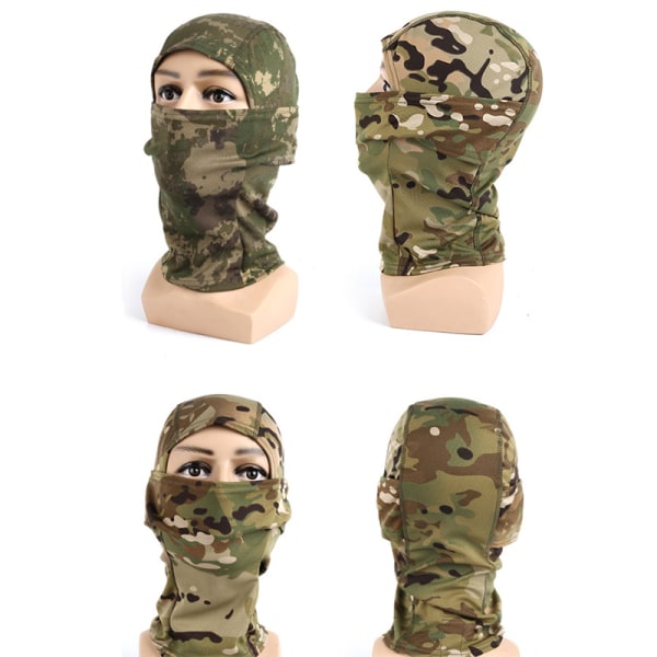 Kamouflage Balaclava Full Face Wargame Cykelhjälm Liner A1 A23