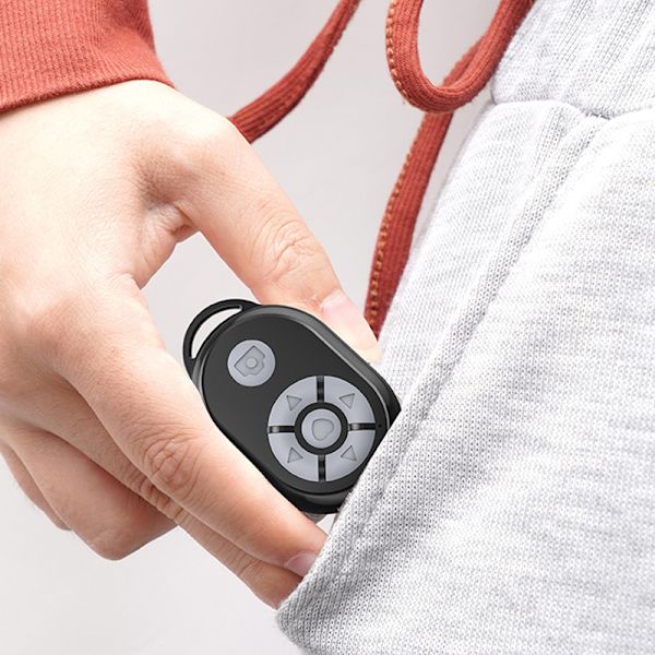 Bluetooth fjärrkontroll för videokamera för iPhone Android Svart Black
