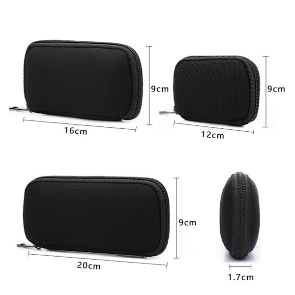 Bärbar U Disk Hållare USB Flash Drives Organizer Case L