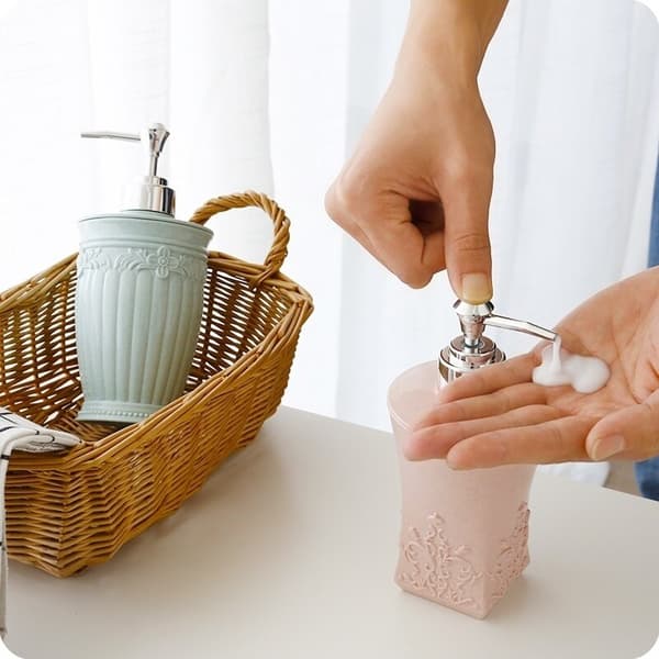 400ml tillbehör för vätskepress för badrum blå rund blue square