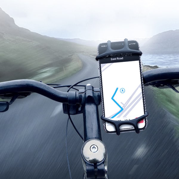 Universal mobiltelefonhållare Cykel styr telefonhållare Svart Grey