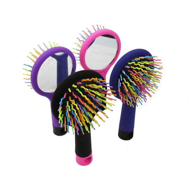 4 Färger Rainbow Frisör Massage Kam svart 15,3*7,5cm blue