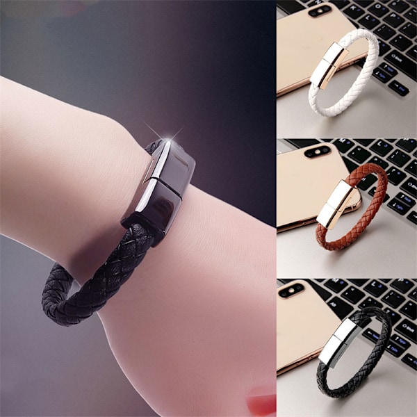 Datakabel USB -armband Lämplig för Android typ-c Brun Android 20cm