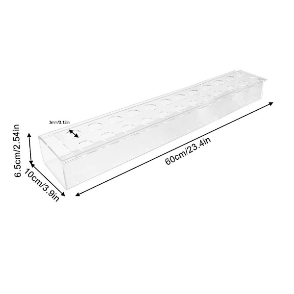 Klar akryl blomvas rektangulär blommor Mittpunkt för Din Transparent 60*10*6,5cm Transparent 60*10*6.5cm