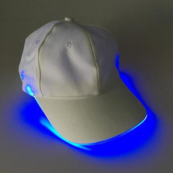 Hatt LED Lysande Baseball Hat Party Peaked Sports Kepsar Svart rosa ljus White pink light