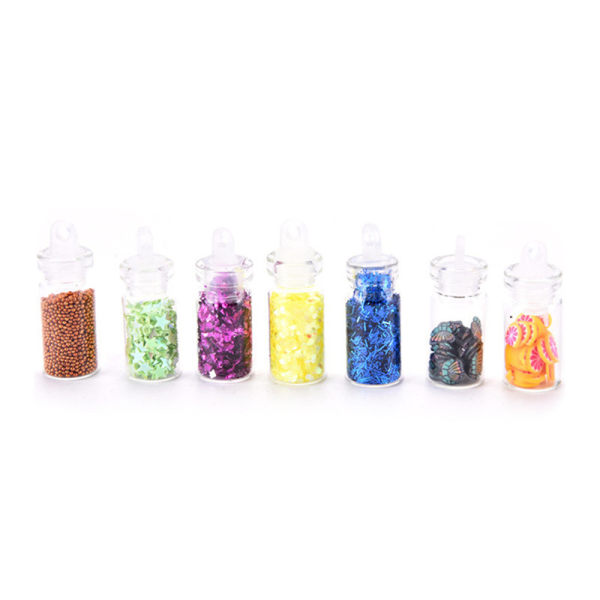 nya 48 färger glasflaska 3d nail art dekoration miniflaskor