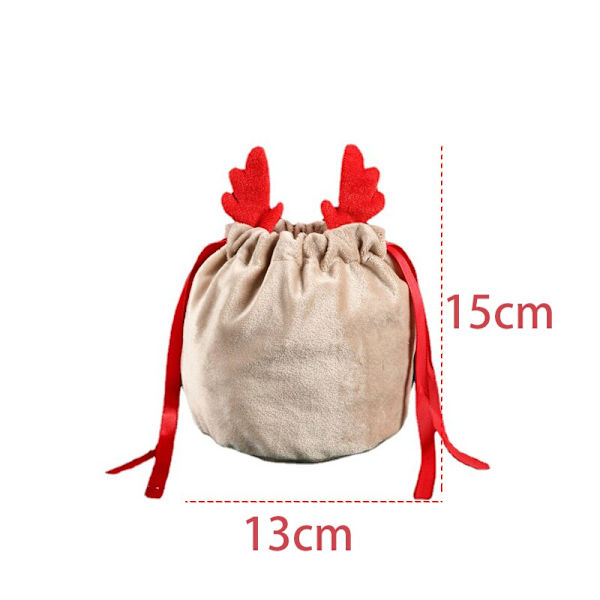Julgodispåse Antlerpåse Sammet Dragsko khaki 1st khaki 3pcs