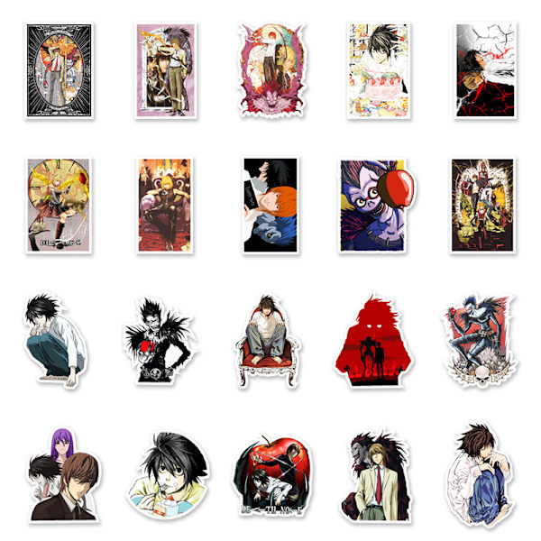 50 st Death Note Cartoon Stickers Laptop Gitarr Bagage Skateboard