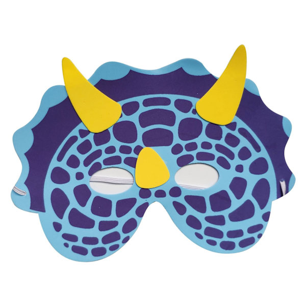 Dinosaur Party Masks Elastik EVA Filt Child Foam Dino Mask blå dark blue