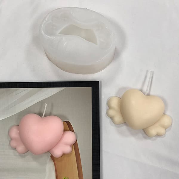 3D-hjärtvingeform av form DIY Handgjorda molds
